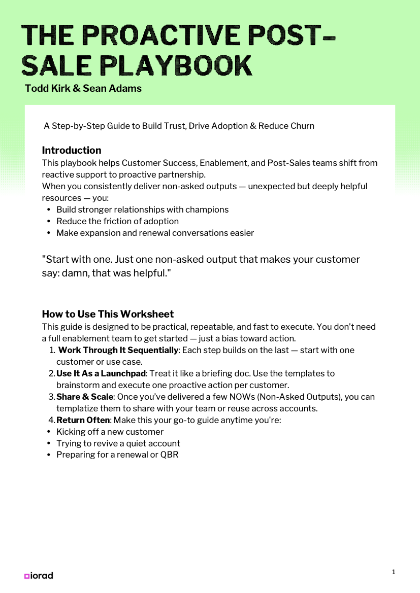 Proactive Post-Sale Playbook copy