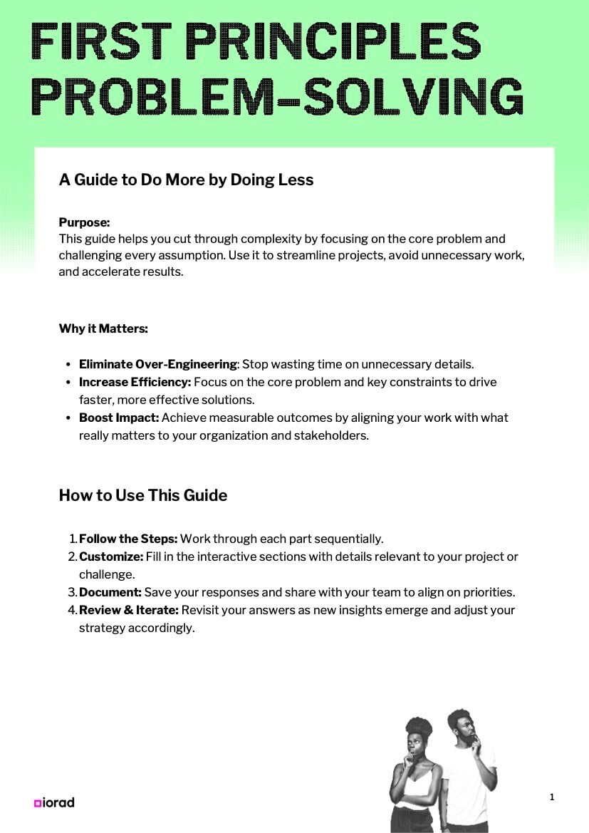 First Principles Problem Solving Guide