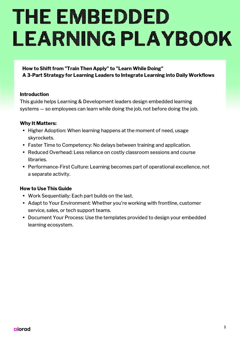 The Embedded Learning Playbook Cover
